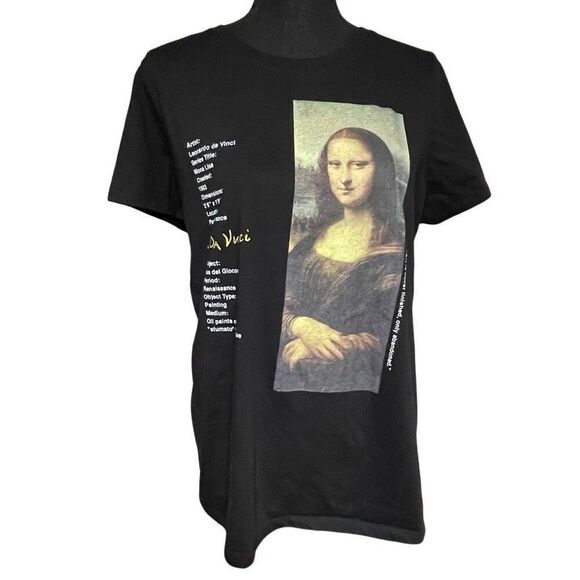 Torrid Black Da Vinci Mona Lisa Classic Fit Art Tee - Picture 1 of 6